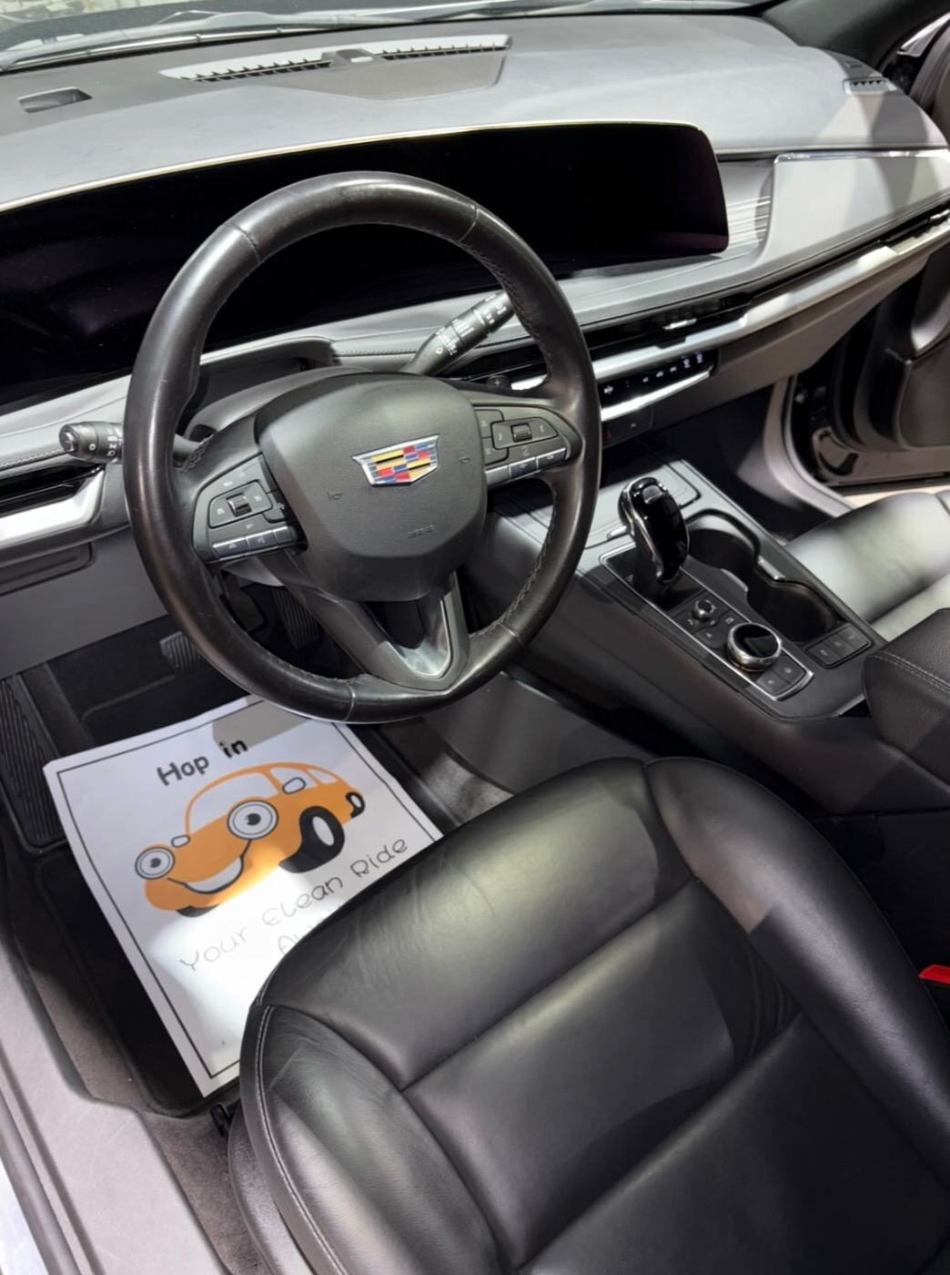 Clean leather interior after detailing